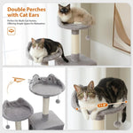 ZUN 63'' Multi-Level Cat Tree Cat Tower for Indoor Cats with Sisal-Covered Scratching Post, Cozy Cat 70889135