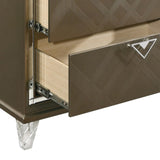 Dark Champagne 2-drawer Nightstand B062P186502