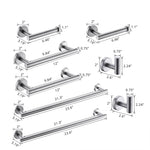 ZUN 8-Pieces Brushed Nickel Bathroom Accessories Set, Stainless Steel Bathroom Hardware Set, Bath Towel W1932140143