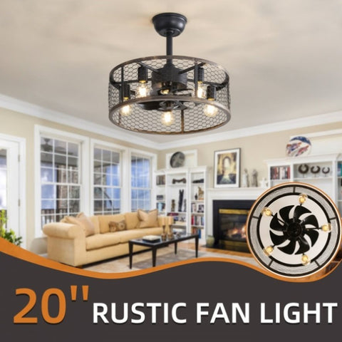 ZUN 19.7In Classic Ceiling Fan with Light 29527173