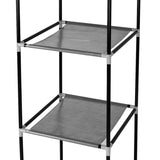 ZUN 64" Portable Closet Storage Organizer Wardrobe Clothes Rack with Shelves Black 72214687