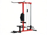 Red Lat Pull down Machine with Adjustable Seat And Flip-Up Footplate High/Low Pulley Home Gym 32278291