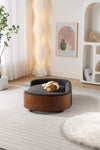 ZUN Scandinavian style Elevated Dog Bed Pet Sofa With Solid Wood legs and Walnut Bent Wood Back, W794125953