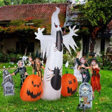 11.8 FT Halloween Inflatables Ghost Spider Pumpkin Outdoor Decorations, Scary Halloween Giant Blow 43233787