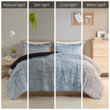 Twin/Twin XL Shaggy Long Fur Comforter Mini Set B035129365