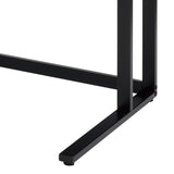 Walnut and Black Writing Desk with USB Port B062P209215