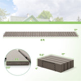 8 Ft gray outdoor garden walkway 95" x 17" x 0.5" 88582944