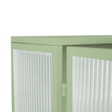 23.62"Glass Doors Modern Two-door Wall Cabinet with Featuring Two-tier Enclosed Storage, an Open W757143037