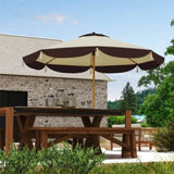 8.7 FT Elegance Patio Umbrella, UPF 50 Outdoor Market Umbrella with 8 Ribs, Beige 22800972