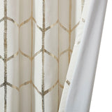 Total Blackout Metallic Print Grommet Top Curtain Panel Pair B035129662