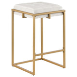 Beige and Gold Square Counter Height Stools B062P145674
