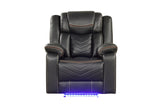 Challenger Modern Contemporary LED Power Recliner Chair made with wood and metal frame in Gray B009P294752