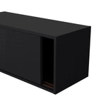 ZUN Black Floating Cabinet with Sliding Door B062P252215