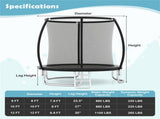 10FT Trampoline for Kids & Adults, 304.80cm Round Trampoline with Safety Enclosure Net, 880LBS 30582903