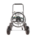 Garden Hose Reel Cart - 4 Wheels Portable Garden Hose Reel Cart with Storage Basket Rust Resistant W227P194231