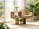 Narrow Side Table with Storage Shelves, 19.7" W x 7.7" D x 22.8" H 79119000
