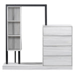 ZUN Wardrobe with 4 Drawers and 3 Shelves,White N820P196888K