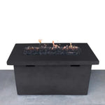 ZUN 25" H x 42" W Fiber Reinforced Concrete Propane Outdoor Fire Pit Table B120P203040