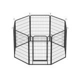 ZUN 8 Panels Heavy Duty Metal Playpen with door,39.37"H Dog Fence Pet Exercise Pen for Outdoor, Indoor W2181P191361