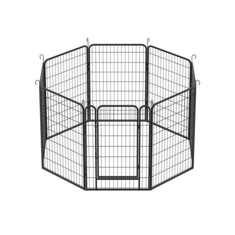 ZUN 8 Panels Heavy Duty Metal Playpen with door,39.37"H Dog Fence Pet Exercise Pen for Outdoor, Indoor W2181P191361