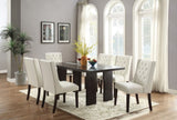 Modern Faux Leather White Tufted Set of 2 Chairs Dining Seat Chair HSESF00F1503