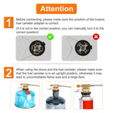 12000W Portable Camping Stove With Cassette Adapter Windproof Outdoor Backpacking Burner with 97659878