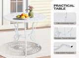 3 PCS Outdoor Set, All-Weather Cast Aluminum Rose Table and Chairs Set of 2, Patio 58855132