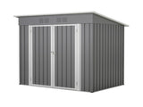 6'x4' Outdoor Metal Storage Shed for Garden Tools Lockable Door With Floor Frame 04885440