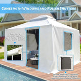 10'x12' Gazebo Cover for Hardtop Gazebos, Outdoor Universal Winter Gazebo Cover with Sidewalls and W1859P226061
