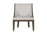 Modern Armchairs Set of 2 Brown Finish with Gold Tipping Upholstered Back Seat Wooden Dining B011P246317