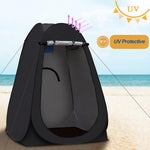 ZUN Portable Pop Up Privacy Tent, Outdoor Camping Bathroom Toilet Shower Tent with Carrying Bag Spacious 06621245