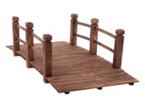 Arch Bridge Small Wooden Bridge Courtyard Outdoor Anticorrosive Wood Landscape Bridge Carbonization 35436544