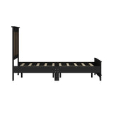 Farmhouse Wooden Platform Full Size Bed, Modern Platform Bed with Wooden Strip Decoration, Plywood WF530905AAB