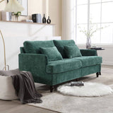 COOLMORE Mid Century Modern chenille Fabric Loveseat sofa, 2-Seat Upholstered Loveseat Sofa Modern W395P151896