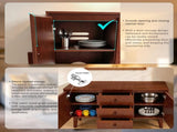 47.3" Mid Century Modern Sideboard Buffet Cabinet, Kitchen Buffet Cabinet with Solid Wood Frame Legs W3204P489400