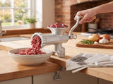 Manual Meat Grinder 8 Cast Iron Table Clamp 5mm/8mm Plates 3 Sausage Tubes for Beef Pork Fish 05342489