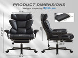 Office Chair with Foot Rest and Waist Lumber Support, Ergonomic Gaming Chair with Adjustable Height 63577105