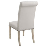 ZUN Beige and Pine Upholstered Parsons Dining Chair B062P153699