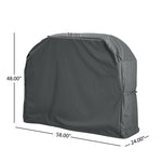 ZUN SHIELD PATIO OUTDOOR BBQ GRILL COVER, DARK GRAY N775P230628G