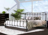 Transitional Style Antique Black Queen Size Bed Hand-brushed Antique Gold Accents 1pc Bedroom B2741P476062