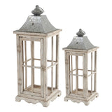 Wooden Candle Lantern Decorative, Hurricane Lantern Holder Decor for Indoor Outdoor, Home Garden W2078131628