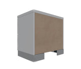 2 Drawers Wooden Nightstand, Glossy White B016P252235