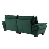 Corduroy Sofa Sleeper Couch Loveseat Sofa with Pillows Comfy Upholstered Deep Seat Sofa for W676P227343