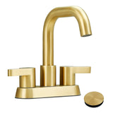 Bathroom Faucet 2 Handle 4 Inch Centerset Bathroom Sink Faucets 3 Hole with Pop Up Drain and Water 20967183