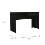 ZUN Black Wengue 1-Drawer Computer Desk B06280446