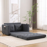 3-in-1 Upholstered Futon Sofa Convertible Sofa bed,Foldable Tufted Loveseat with W2325P183181