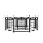 ZUN Dog Playpen Indoor 24 inch 8 Panels Metal Dog Pen Pet Dog Fence Outdoor Exercise Pen with Doors, W368P233996