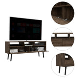 Oslo Tv Stand for TVs up 51", Two Drawers, Three Open Shelves -Dark Walnut B20091975