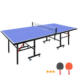 8ft Mid-Size Tennis Foldable & Portable Ping Pong Set for Indoor Games with Net, 2 29610371