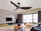 Modern 52 Inch Indoor Ceiling Fan No Light With 6 Speed Remote Control 3 ABS Blade Reversible DC W934P207799